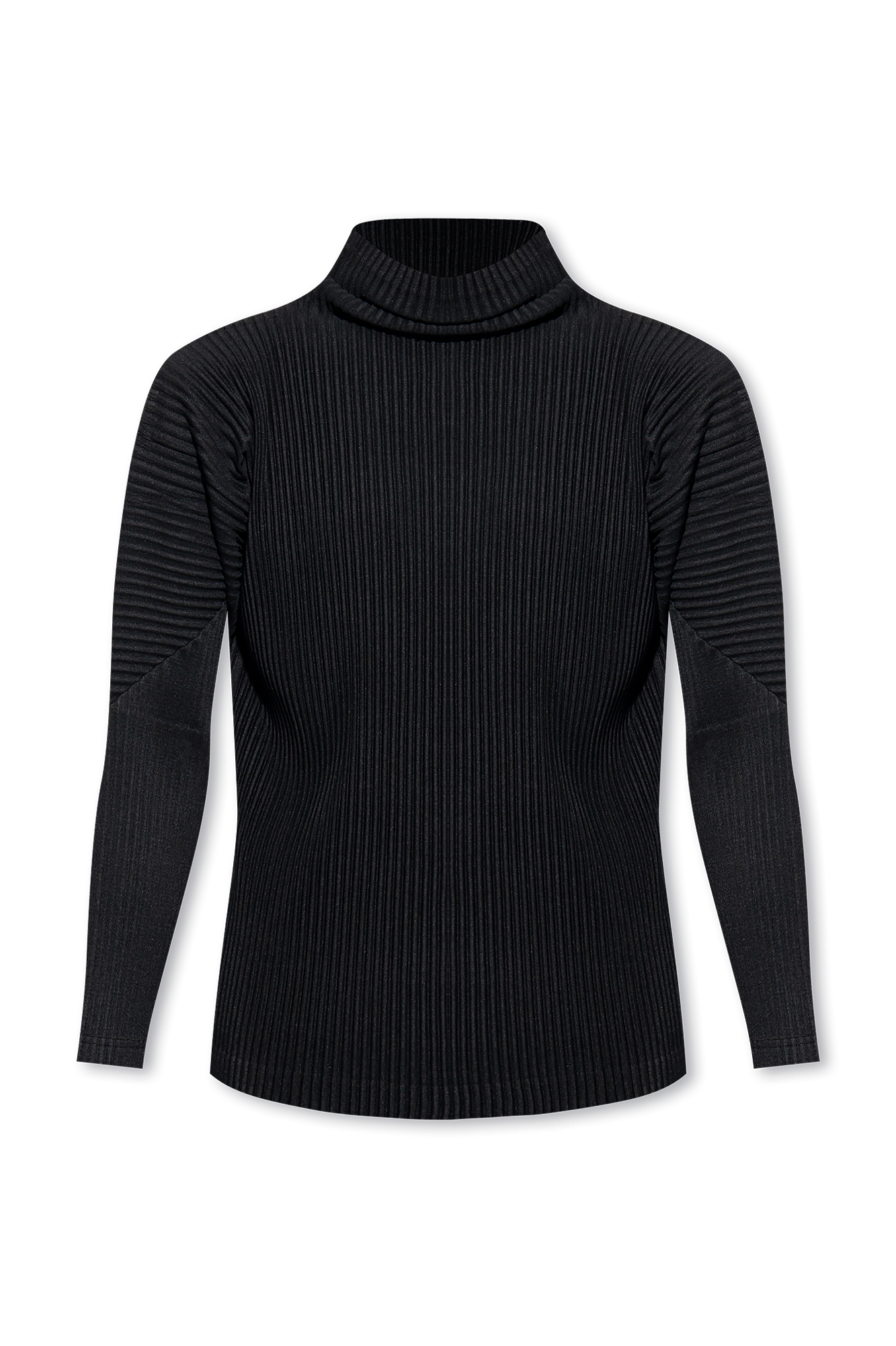 Black Pleated turtleneck sweater Homme Plisse Issey Miyake Vitkac Canada